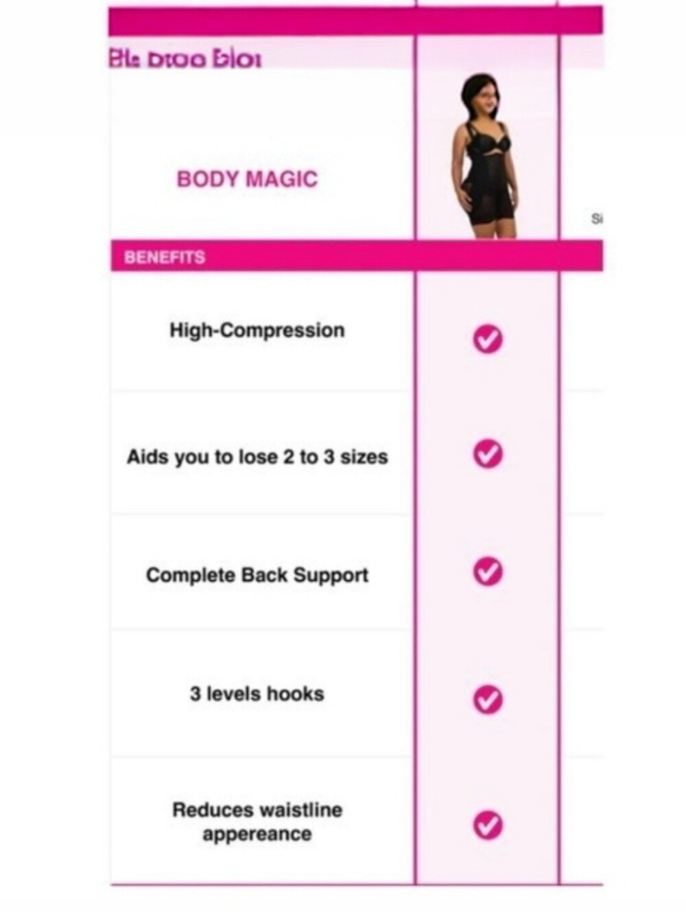 NEW Ardyss Black Body Magic Shapewear Bodysuit -Sleek Sculpting Shorts Womens 28 - Picture 14 of 16